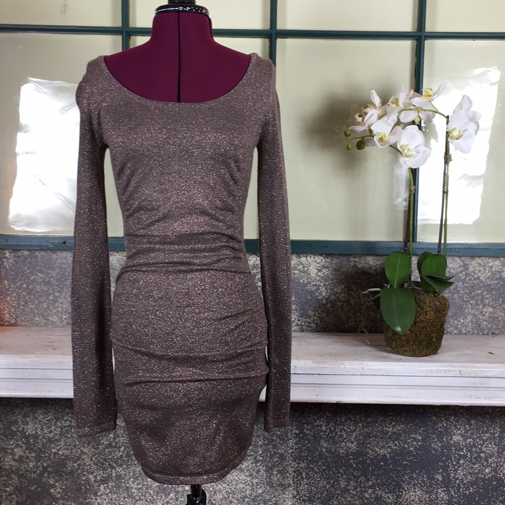 Express body-con sparkly sweater dress